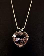 brazilian amethyst, heart pendant, cubic zirconium, cz, crystal, sterling silver, mount, tiffany, earrings, swarovski crystal