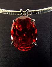 flame cubic zirconium pendant