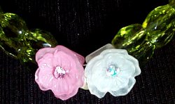 necklace, handmade, custom jewelry, bracelet, earrings, pendant, cultured pearls, bavarian crystals, silvertone, cloisonne, swarovski crystals, flowers, toggle closure, enameled beads