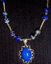 king tut, blue lapis, flecks, pyrite, czech tube, seed beads, magnetic closure, pendant, cabochon, sterling silver, mount, necklace, earrings, bracelet, toggle closure, charm, pyramid