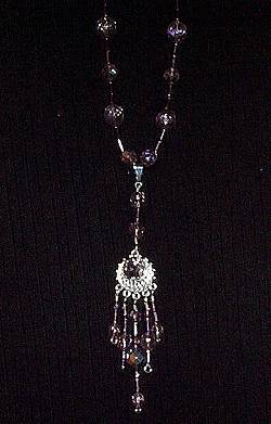 necklace, handmade, custom jewelry, bracelet, earrings, pendant, lilac, bolivian, amethyst, sterling silver, arouraborealis, crystals, seed beads, czech glass, silvertone