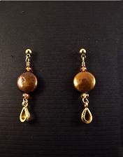 chocolate and vanilla pears earrings