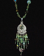 hand made, jewelry, necklace, earrings, bracelet, pendant, praseolite, crystals, czech glass