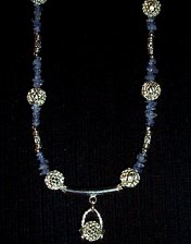 hand made, jewelry, necklace, earrings, bracelet, pendant, pearls, crystals, czech glass, sterling silver, mount, silver filigree, tanzanite