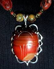 necklace, handmade, custom jewelry, bracelet, earrings, pendant, tiger iron, red agate, beetle, yellow jade, breecieated jasper, scarab, magnetic closure
